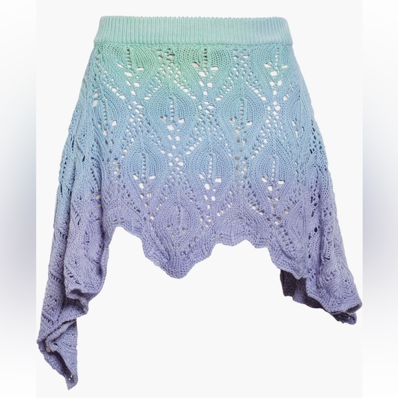 The Attico Pointelle Cotton Miniskirt - Picture 3 of 9